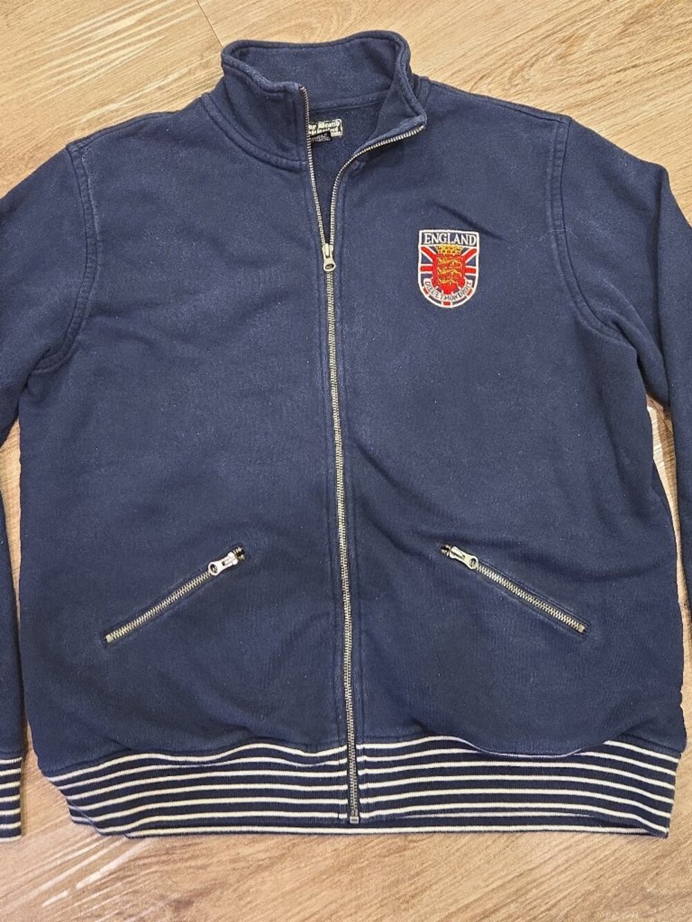 Vintage Lucky Brand England 57 Full Zip Track Jacket Blue